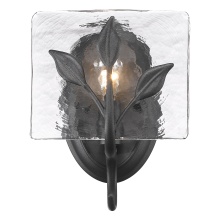 Golden 3160-1W NB-HWG - Golden Lighting Calla 1-light Wall Sconce in Natural Black